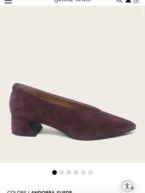 Gentle Souls andorra Suede Low Heel Pump in Plum